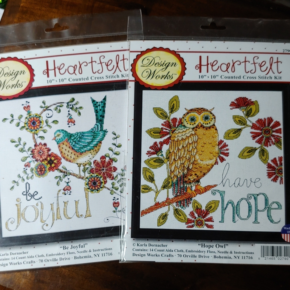 Cross Stitch Kit Set - Be Joyful & Have Hope